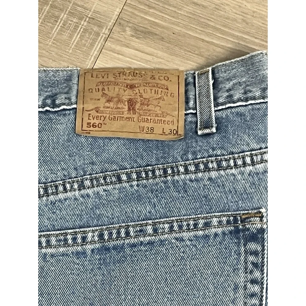 Vintage Levi's 560 Loose Fit Tapered Leg Jeans Light Wash Y2K 38x30(Fits 38x28)